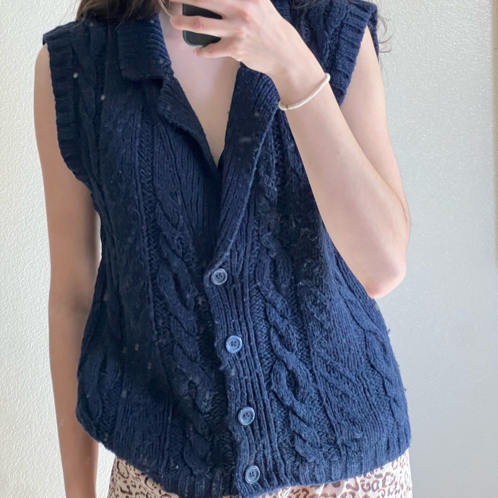 Personal petite Navy Knit Vest